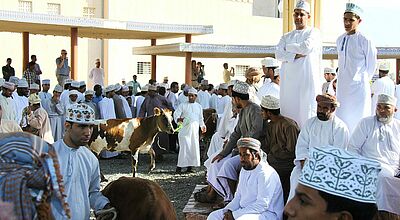 Chamäleon betreut FTI-Kunden unter anderem in Oman - hier der Viehmarkt in Nizwa