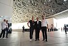 Das Schmetterling-Team: Steffen Knapp, Ömer Karaca und Caglar Karaca im Louvre Abu Dhabi, wo der Abschluss-Event stattfand. Fotos: ah, Schmetterling