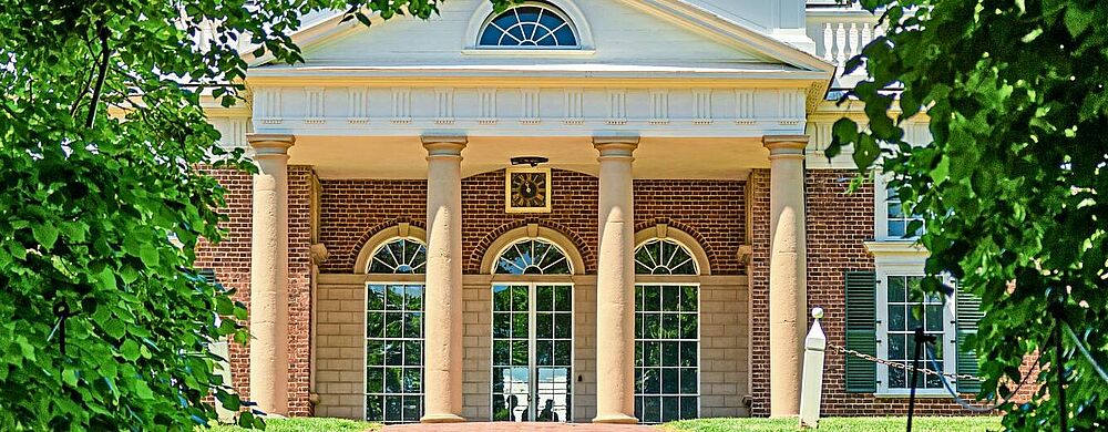 Thomas Jeffersons Landsitz Monticello ist ein Nationaldenkmal
