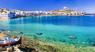 Für mehrere griechische Inseln – im Bild Mykonos – ist TUI gerade in Nachverhandlungen mit den Hotels