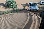 In der Wüste von Abu Dhabi stand auch Dune Bashing auf dem Programm
