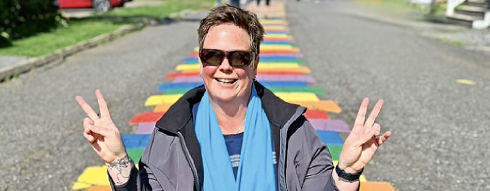 Sandra Jacobs (49) im isländischen Dorf Seydisfjördur
